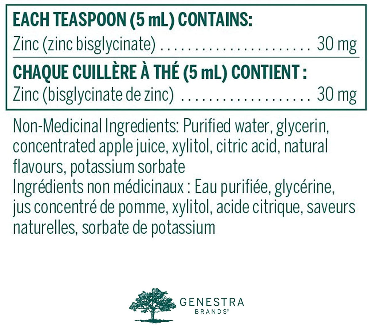Genestra-Zinc Glycinate Liquid - 450ml