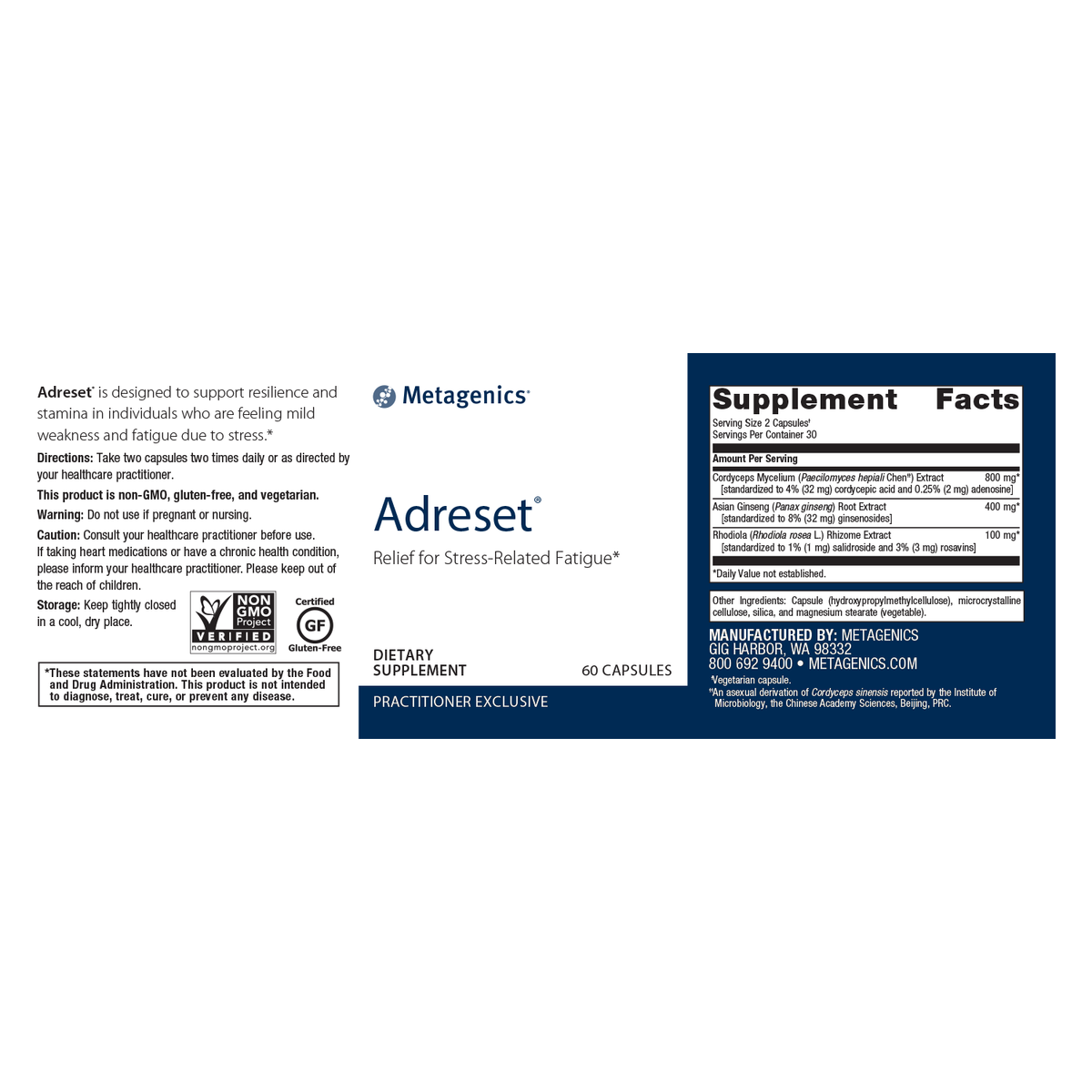 Metagenics-Adreset - 60caps