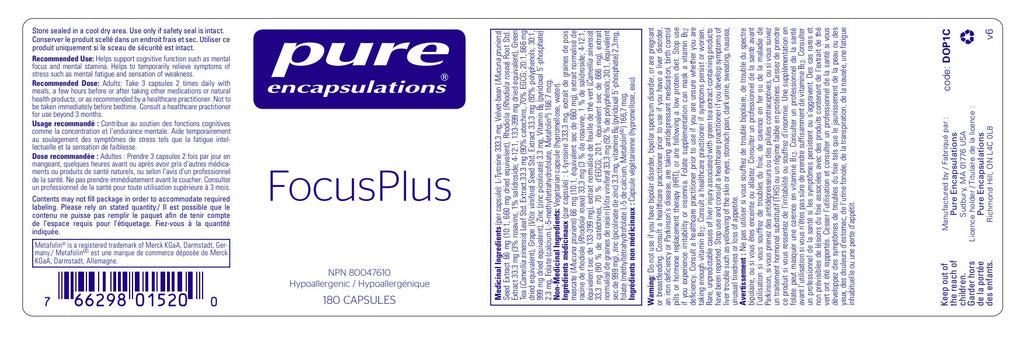 Pure-FocusPlus - 180caps