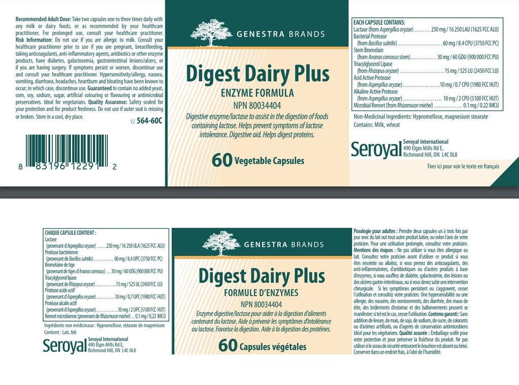 Genestra-Digest Dairy Plus - 60caps